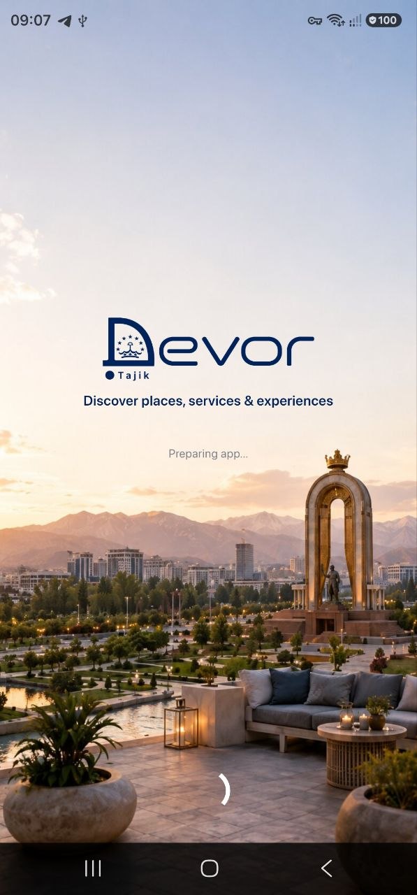 Devor home screen
